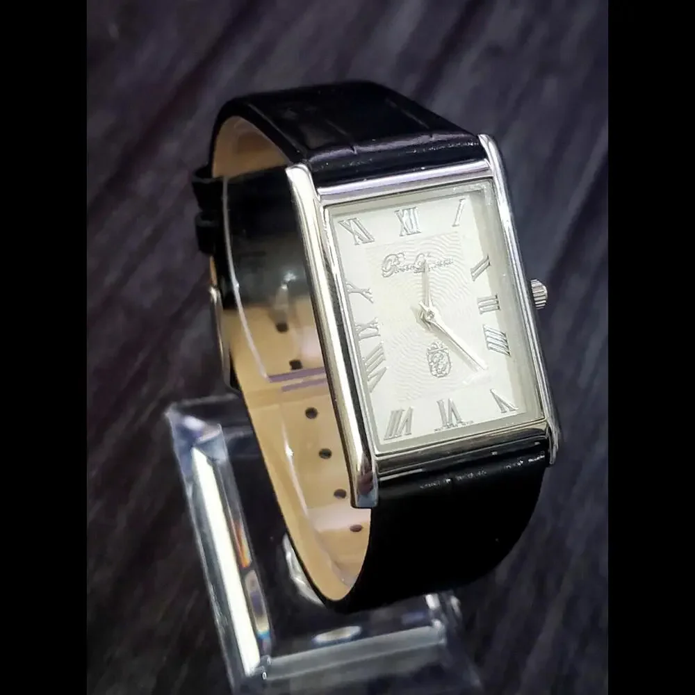 Pierre Lucerne SQ Mens Tank Watch Wave‎ Roman Dial